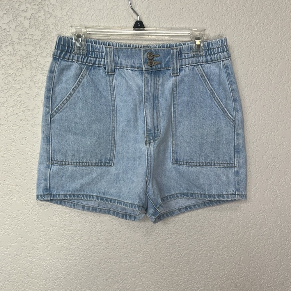 Flying Angel USA Denim Shorts High Waisted Blue size 9 - Picture 2 of 9